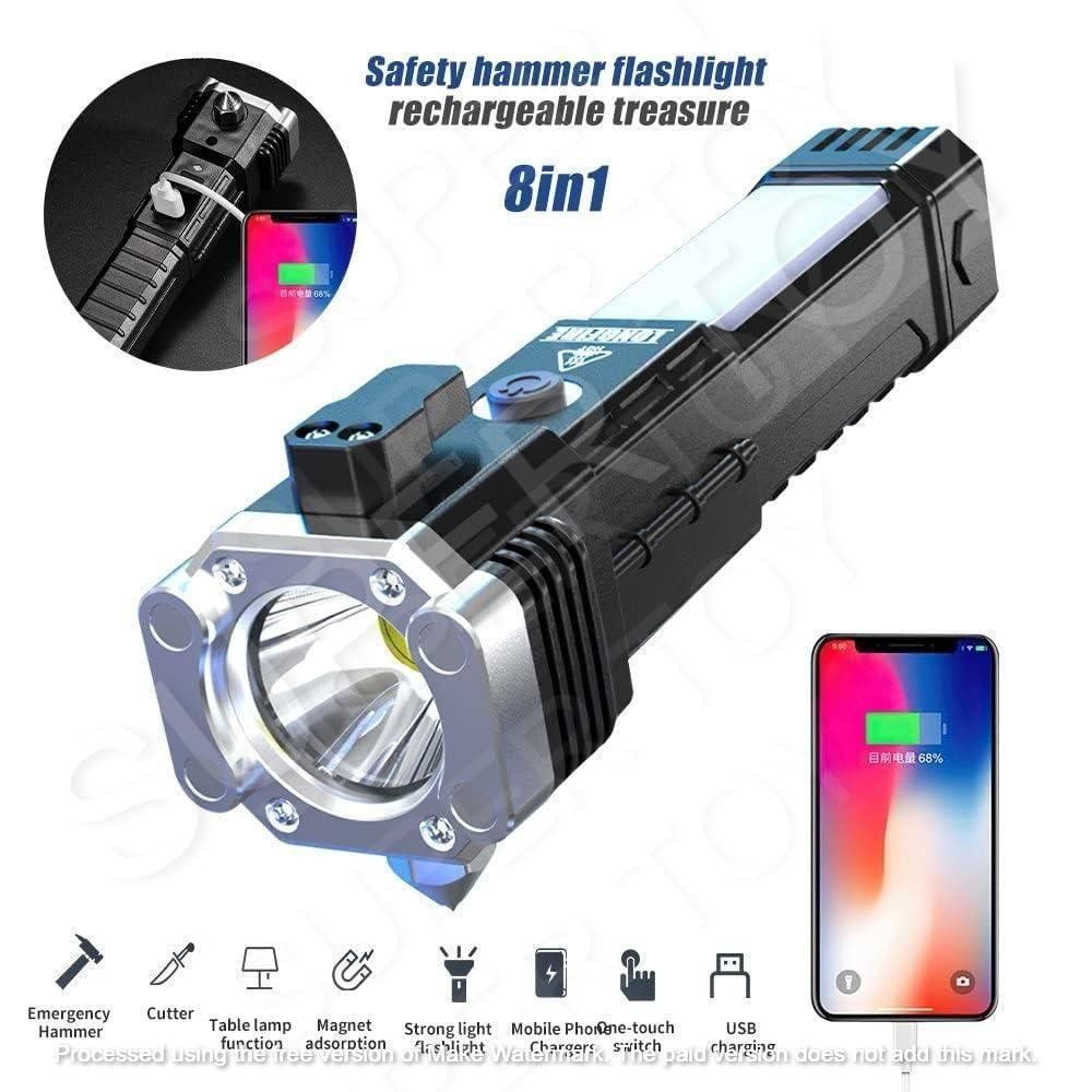 Torch - Hammer Torch LED Flashlight with Power Bank